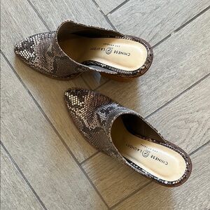 Chinese Laundry Snake Print Mules